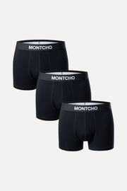 3-pack Men's Casual Trunks - Black