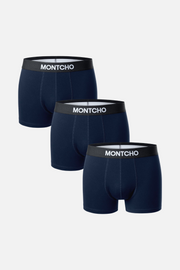 3-pack Men's Casual Trunks - Navy