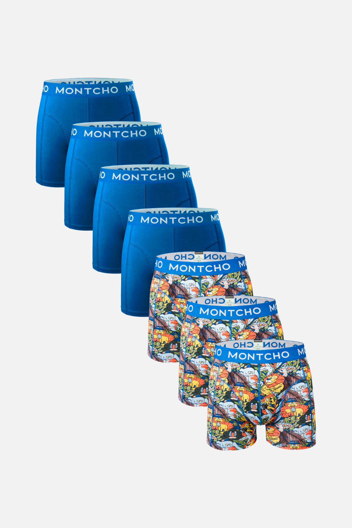 5-pack Men's Premium Boxers - Deep Blue Dive