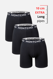 3-pack Extra Long Boxershorts Heren Premium - Black