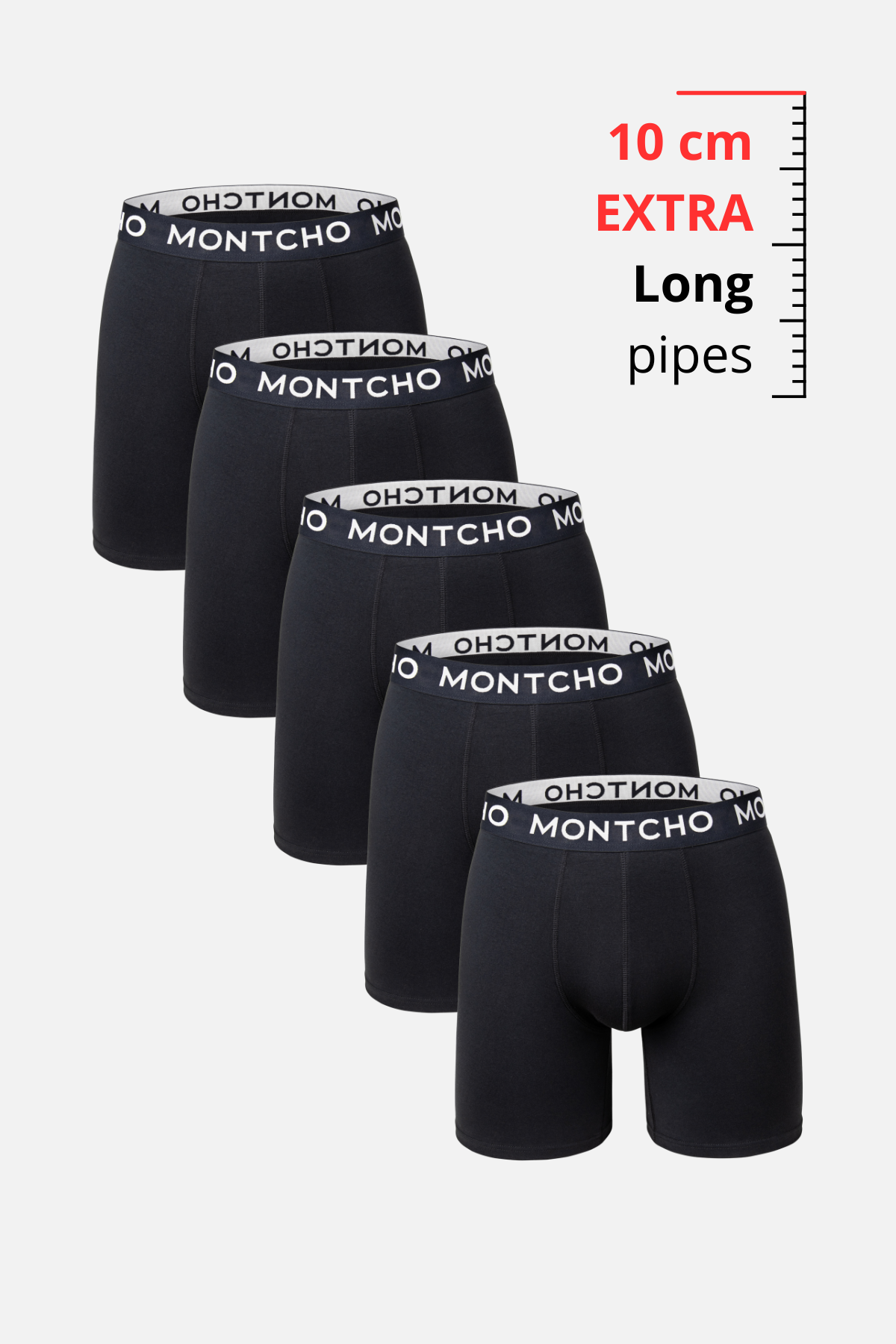 5-pack Extra Long Boxershorts Heren Premium - Black