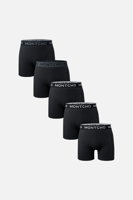 Heren Premium Boxershort 5-pack - Stealth Black